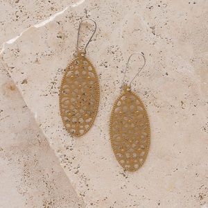 Plunder Mustard Antique Filigree Earrings